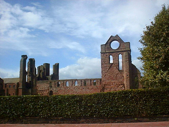 showing the remaining South Transept and Circular Window