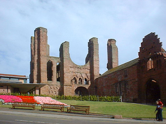 Gatehouse with recently built visitor centre