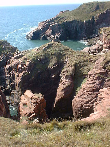 The dramatic Arbroath Cliffs