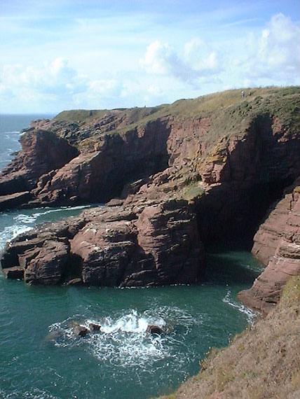 The dramatic Arbroath Cliffs