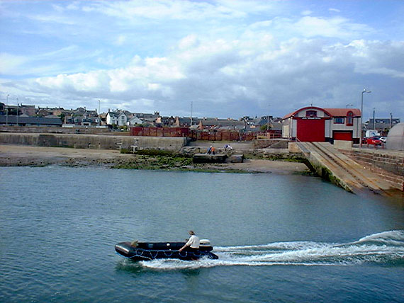 The Inchcape Lifeboat Station and Slipway.