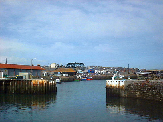 The entrance to the Arbroath Harbour