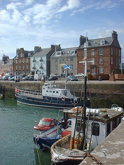 Another view towards the Shore showing historic buildings.